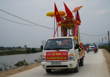 Lễ rước phong tại Đền ông Hoàng Mười năm 2021 nhanh gọn và trang nghiêm và đảm bảo công tác phòng chống dịch Covid -19